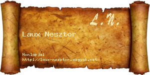 Laux Nesztor névjegykártya